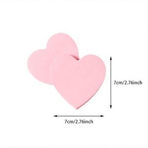 4 Pcs Multiple Styles <b>Pink</b> Heart-Shaped Sticky Note Sets Self-Adhesive Memo Pads Romantic Office Stationery Valentines <b>Gift</b> - Product Image 2