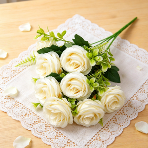 Ramo <span class=keywords><strong>de</strong></span> Rosas Artificiales Realistas <span class=keywords><strong>de</strong></span> Tendencia 2026, Ramo <span class=keywords><strong>de</strong></span> Flores <span class=keywords><strong>de</strong></span> Seda para Decoración <span class=keywords><strong>de</strong></span> Hoteles y Restaurantes <span class=keywords><strong>de</strong></span> Lujo - Product Image 2
