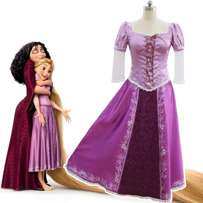 adult role play dresses purple dress Rapunzel costume Halloween costume women fancy dress coldker