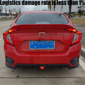 สปอยเลอร์หลังรถยนต์คุณภาพสูง ABS สไตล์ JDM สำหรับ Honda Civic 4 ประตู ปี 2016 2017 2018 - Product Image 2