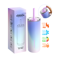 Bouteille d'eau thermos réutilisable en acier inoxydable à large ouverture Bouteille d'eau en acier inoxydable de 2 litres