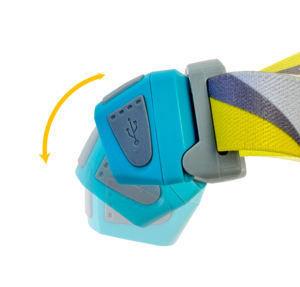 Lampe frontale LED rechargeable USB-C, camping, étanche IP65, réglable, luminosité 265 lm, portable, lithium-ion, plastique - Product Image 3