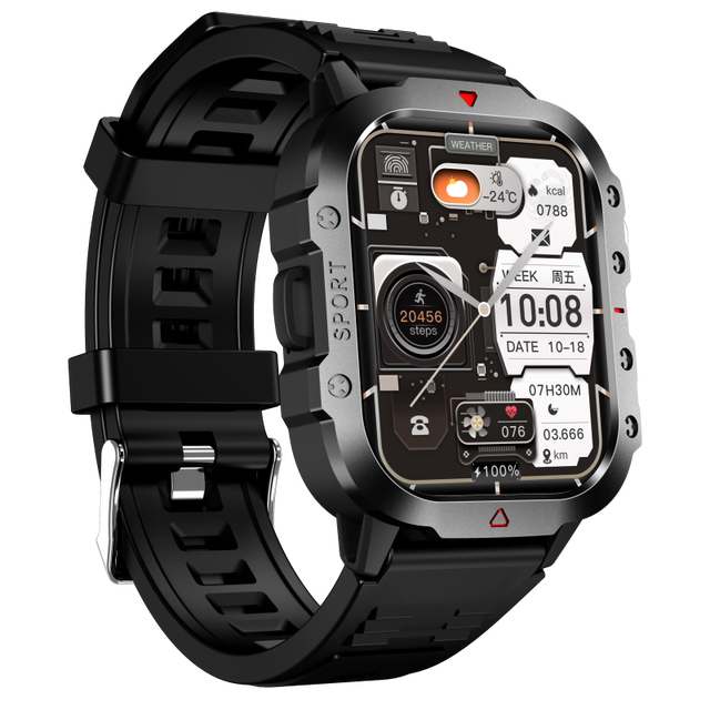 H11 IP67 Waterproof Smart Watch for Men Women Fall Detection with Color Touch Screen Display SOS Sports Health Watch