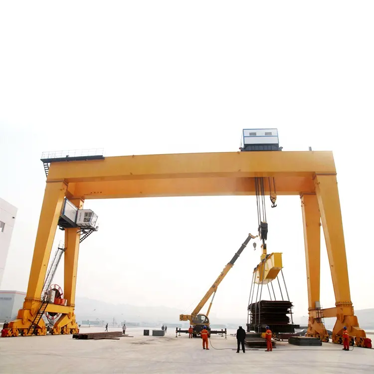 high technique 60t double girder rail travelling gantry crane