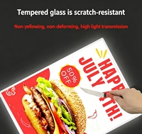 Kotak Lampu Iklan LED Ultra Terang dengan Pencahayaan Seragam, Bingkai Poster Dinding dari Aluminium Alloy yang Tahan Lama