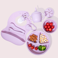 Vaisselle pour enfants Bol en silicone personnalisé Ensemble d'alimentation pour bébé en silicone