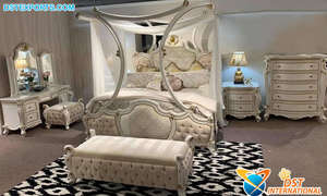 Cama Contemporánea Resistente de Tamaño Personalizado, Tapizada en Cuero Blanco, Diseño Moderno, Muebles de Dormitorio de Madera de Teca, Color Personalizado DST - Product Image 6