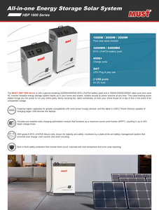 MUST <strong>All</strong> <strong>in</strong> One Home <strong>Backup</strong> Power System 1KW 12vdc 60A MPPT 4000times Cycle Portable Station Power Bank - Product Image 2