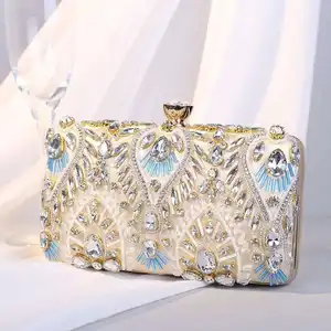 Luxury Banquet Gold Silver Shoulder Bag Diamond Sequin Wedding Clutch Purse And Handbag Women Party Evening Clutch Bag