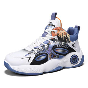 Nouvelle usine en gros automne et hiver explosif respirant mi-haut chaussures de basket-ball baskets 37-44 - Product Image 3