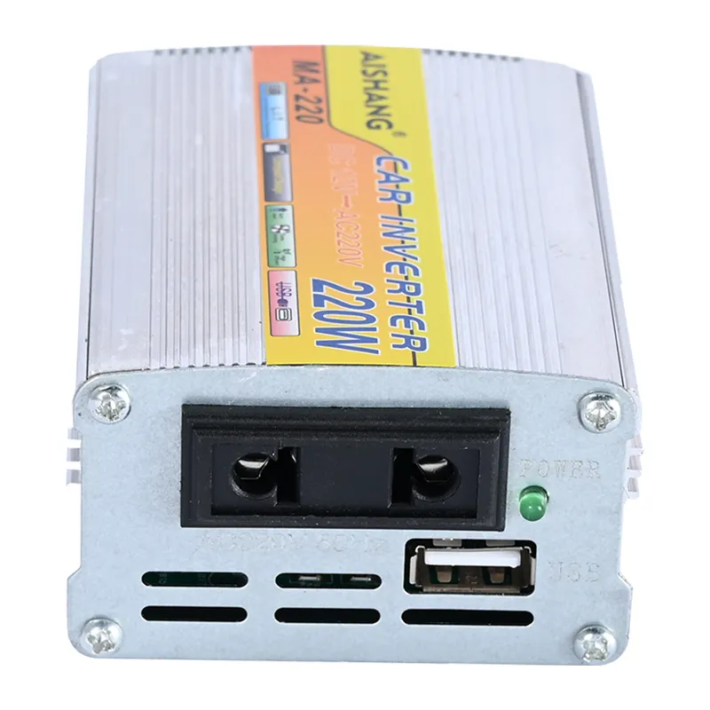 Convertitore da cc a ca economico da 12v a 220v 220w Mini Inverter per auto