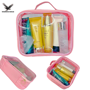 Logo personnalisé sac étanche trousse de maquillage voyage neutre pochette à double fermeture éclair sacs à cosmétiques pour les femmes - Product Image 3