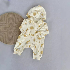 Grenouillère surdimensionnée vierge certifiée hiver en coton biologique pour bébé Père Noël grenouillère nouveau-né rouge lourd pour bébé barboteuse dos nu - Product Image 3