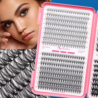 Großhandel 640 Stück Großvolumige Wimpernbücher Gemischte Stile Flauschige DIY Künstliche Wimpern Private Label Schönheitsprodukt