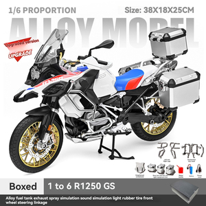 <strong>Diecast</strong> New <strong>1</strong>:<strong>6</strong> BWM GS1250 ADV <strong>Motorcycle</strong> with Key Open Alloy Wheels Metal Model Sound Light Boutique Simulation Gift Toys Boys - Product Image 6
