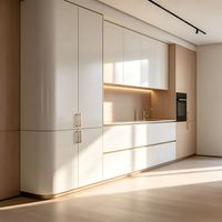 Aparador Nórdico Moderno de Madera Maciza con Acabado Brillante, Tapa de Mármol, Gran Capacidad, Ecológico, con Estantes Ajustables, de Madera de Nogal