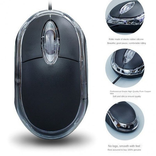 Factory Wholesale Mini Black Backlit Wired USB Optical Photoelectric Sensor 11 Keys Ergonomic Universal Desktop Computer Mouse