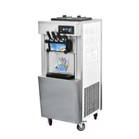 Commerciële automatische softijsmachine met drie smaken, 60-90L/u, roestvrij staal, voor restaurants en winkels