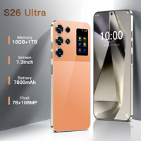 Nuevo Teléfono Inteligente Original S26 Ultra 5G, 16GB+1TB de Almacenamiento, Pantalla HD de 7.3 Pulgadas, Android 15, CPU Deca Core
