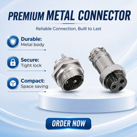 Connecteur Aviation Circulaire Mâle-Femelle GX16 à 2/3/4/5/6/7/8 Broches pour Équipement Industriel – Vente Directe Usine
