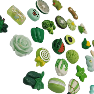 Custom Design 32 Pcs Polyresin Eco-friendly Durable <b>Fridge</b> <b>Magnet</b> Set Green Magnetic Home Kitchen Decoration - Product Image 1