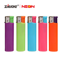 Briquet électronique portable en plastique de haute qualité au butane, jetable, moderne, avec logo OEM