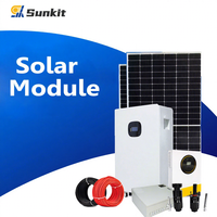 Sistema de Energía Solar Híbrido/Aislado/Conectado a la Red Sunkit de 6Kw, 8Kw, 11Kw, 16Kw, Sistema Completo de Paneles Solares