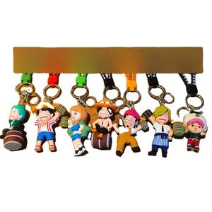 Porte-clés en caoutchouc de 8e génération, collection One Piece, Luffy, Nami, Sanji, Zoro, pour homme et femme, pendentif décoratif, cadeau - Product Image 1