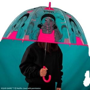 Parapluie Droit Portable Grande Taille Personnalisé, Étanche et Coupe-Vent, Thème Squid Game Coréen Populaire 2026, Idéal pour la Promotion et Disponible sur Netflix - Product Image 1