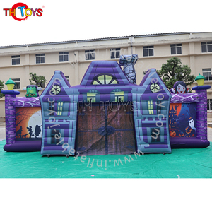 Labyrinthe gonflable maison hantée pour Halloween 8x8m Tissu Oxford Portable Peut accueillir 10 personnes Certifié EN14960 - Product Image 4
