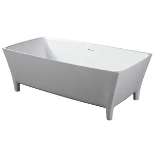 hotel bathroom small square ce cupc approved rectangular indoor soaking 4 metal foot freestanding tub