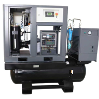 Compresseur d'air à vis monophasé à aimant permanent ZAKF 20HP 15KW 220V 60HZ 1,4m³/min 300L pour découpe laser intégrée