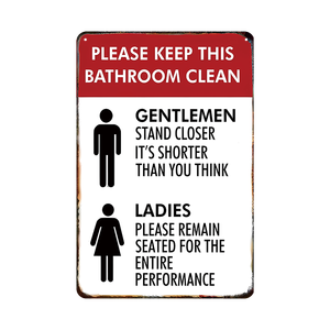 Pas de quantité minimale de commande 20*30cm Slogan étain signes Vintage rétro salle de bain toilette plaques métalliques <span class=keywords><strong>pour</strong></span> toilettes affiche <span class=keywords><strong>porte</strong></span> décoration murale - Product Image 2