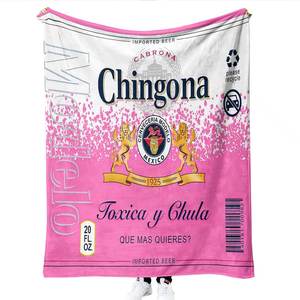 2023 nuevo diseño EE. UU. Venta caliente personalizado mexicano Borracha Chingona Toxica sublimación polar viaje manta de poliéster - Product Image 3