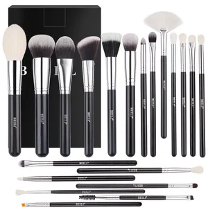 BEILI Professional Black makeup brush set 20pc Goat Pony synthetic hair private label hot selling brushes