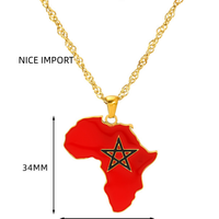 Collier avec pendentif goutte d'huile en acier titane, motif territoire du Mexique, bijoux créatifs et tendance pour hommes et femmes