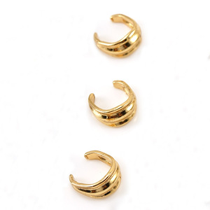 Zogxin Stainless Steel Clasp Half Moon 18K Gold Plated For Bracelet Making Jewelry Findings - Product Image 5