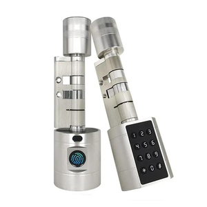 Kunci silinder pintar untuk mengganti kunci Mortise lama profil EU kunci kenop sidik jari silinder CON TUYA APP Smart BLE - Product Image 2