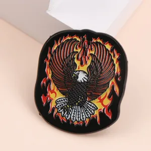 Shmik Punk Flame <span class=keywords><strong>Eagle</strong></span> Esmalte Metal Engraçado Lapela Pins Broches Badges Mochila Vestuário DIY Decorativo Patch Jóias Presente - Product Image 3