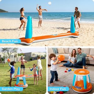 Set de Flotadores Inflables para <span class=keywords><strong>Piscina</strong></span>, Voleibol y Baloncesto, Juguete de Verano para Niños y Adultos, Modelo 40040 (Voleibol 105x28x38, Baloncesto) - Product Image 5