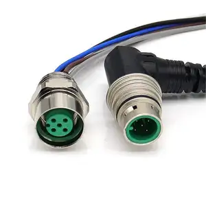 Push-pull Self-latching M12 Sensor A-code 5pin Cable Connector Waterproof Female Male Wire Conector