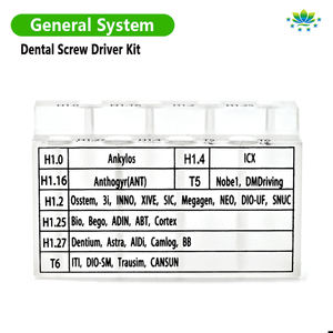 ชุดไขควงสำหรับรากฟันเทียมอเนกประสงค์ 8 ชิ้น สำหรับ Dentium Nobel Straumann Osstem Dio Adin Lab พร้อมอุปกรณ์ถอดอะบัทเมนต์และที่เก็บ - Product Image 2