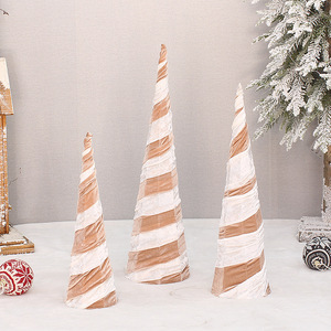 Décoration de Noël en forme de renne en tissu sur structure en fer, finition métallique de haute qualité, cadeau de Noël - Product Image 4