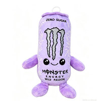 Nouveau produit créatif transfrontalier : Figurine en peluche Monster Energy White Monster en forme de canette de boisson énergisante