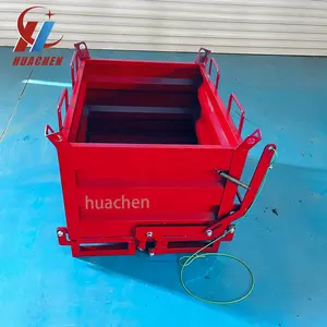 huachen 1,5 cbm gabelstapler kipp-lkw mülleimer industrieller schrott stahl selbstkipp-hopper