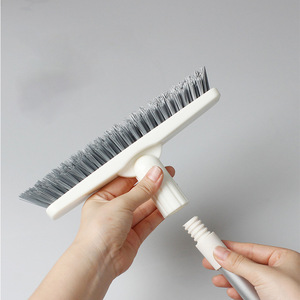 แปรงทำความสะอาดร่องพื้นกระเบื้องแบบดรอปชิปปิ้งสำหรับ Shopify ด้ามจับยืดหดได้ ขนแปรงทรงกรวย สำหรับโรงแรม ห้องน้ำ ห้องครัว - Product Image 4