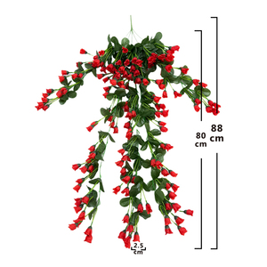 ดอกตูมเล็กๆ QYYM-39ถูกแขวนในฝัน2ช่อดอกไม้ผ้าไหมเทียมแขวนผนังดอกกุหลาบเถาวัลย์ฉากหลังสำหรับจัดงานแต่งงานในสวน - Product Image 3