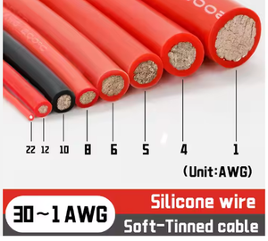 Câble de résistance électrique pour <span class=keywords><strong>four</strong></span>, fil de silicone 4AWG à 22AWG, diverses tailles, fils électriques - Product Image 3