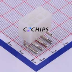 C4255WR-2X04P Wire-to-Board Pin Header Bent Lead Through Hole,P=4.2mm Connector 2x4P 4.2mm Right Angle Insert 8P - Product Image 1