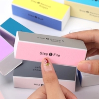 Polisseuse à ongles en gros, éponge à 4 voies, tampon de brillance, beauté personnalisée, bloc de tampon à 4 côtés